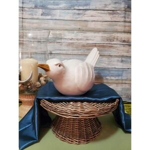 White Ceramic Bird Figurine Home‎ Decor Accent Piece Beach Decor